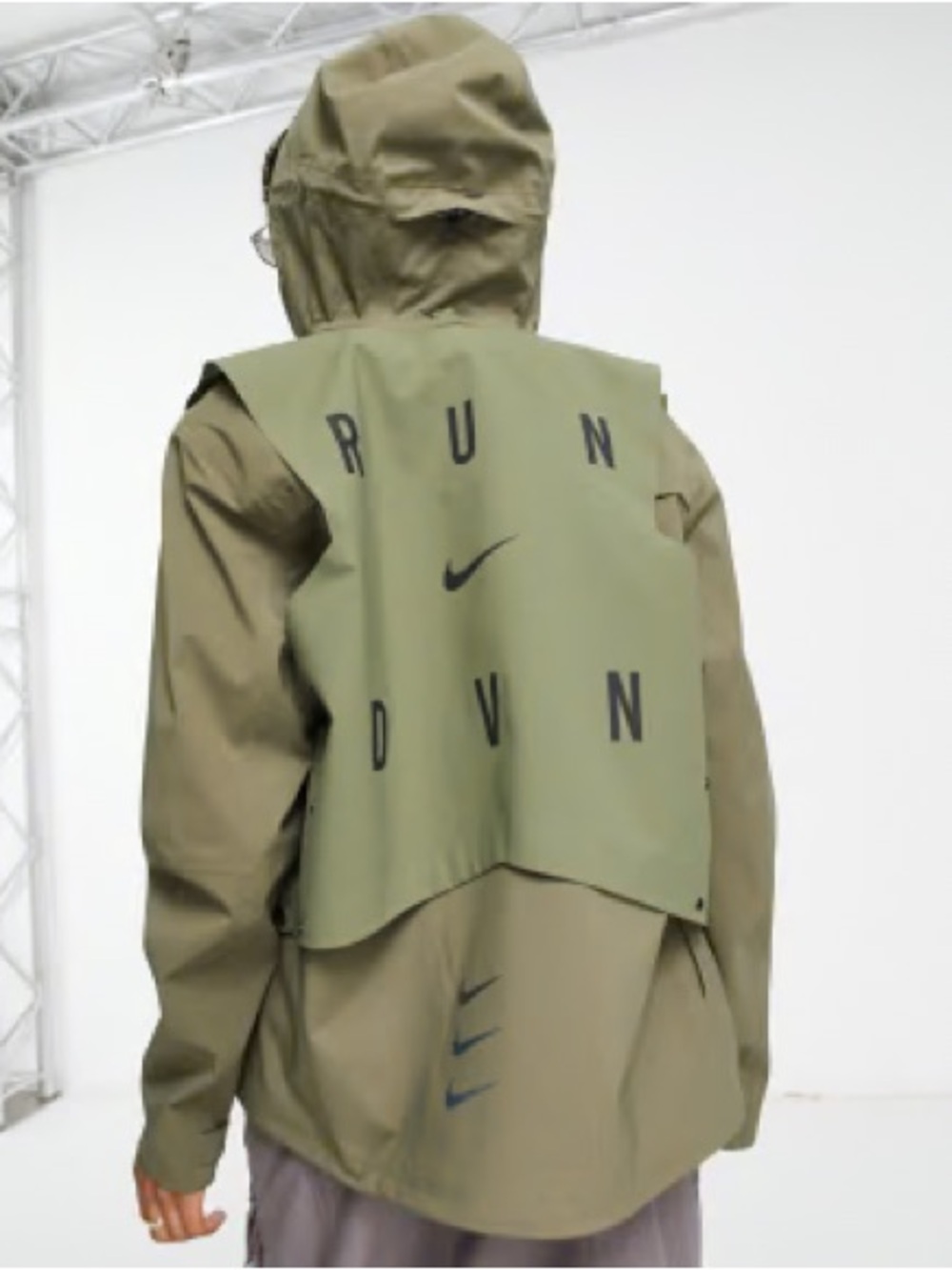 Nike Women’s DVN Athletic Running Set in Olive Green with Black Waistband